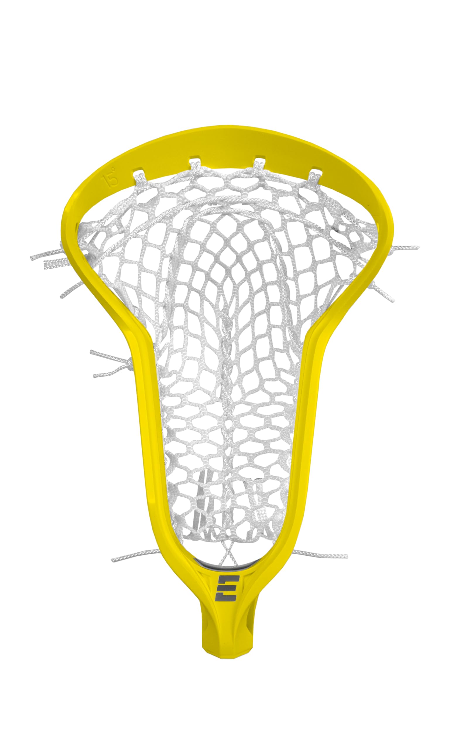 Epoch Lacrosse - Women's Lacrosse Head Purpose 15° Strung with Pro Mesh, High-Pocket Lacrosse Head Sticks, 15° Bottom Rail, Composite Injected Polymer, Made in USA - Yellow