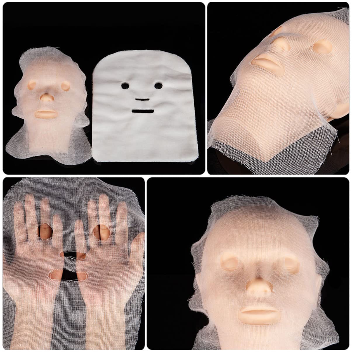 FOMIYES 3er-sets Gesichtspapier-blattmaske Hautpflege-gesichtsgaze Feuchtigkeitsspendende Gesichtstücher Zur Faltenreduzierung 100 Stück * 3
