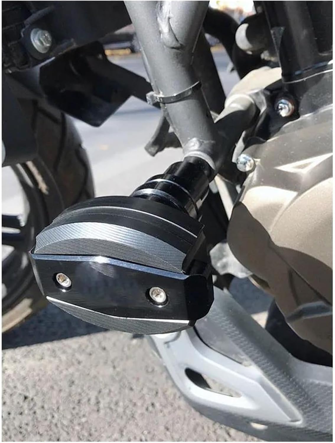 Falling Protection For SUZUKI GSX-S 750 GSX-S 1000 GSX-S750 GSX-S1000 GSXS Falling Protection Frame Slider Fairing Guard Crash Pad Protector upgrade accessories(Titanium,GSXS logo)