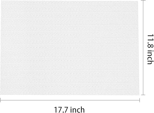 Miniatura 165 de AHHFSMEI Juego de 6 manteles individuales para mesa de comedor, manteles individuales de vinilo tejido de plástico, antideslizantes, aislamiento