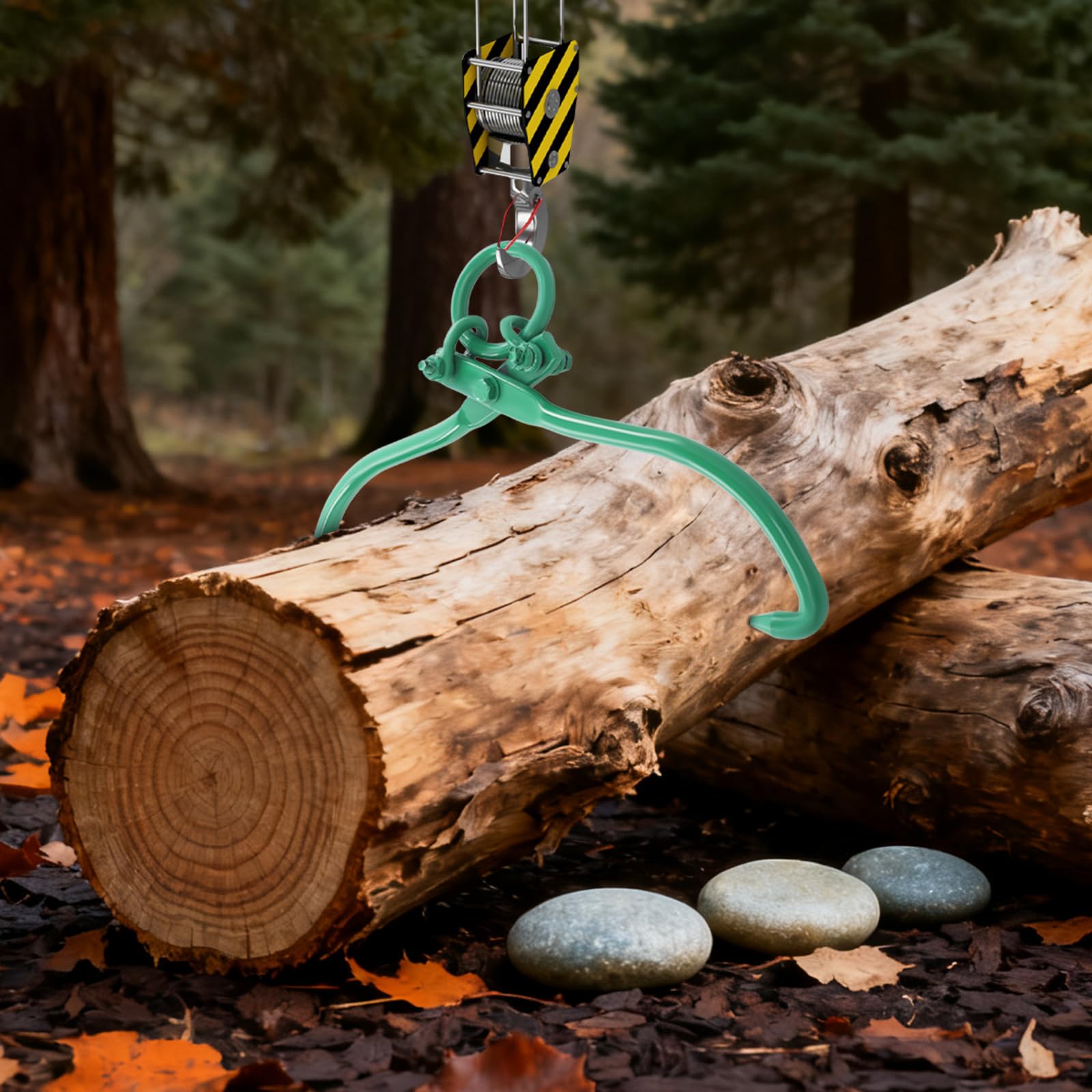 Alicates forestales de 48,72 cm, 2 garras de madera, de acero aleado, capacidad de carga de 1500 kg, ganchos de garras de madera para levantar, manejar, tirar y transportar troncos de madera