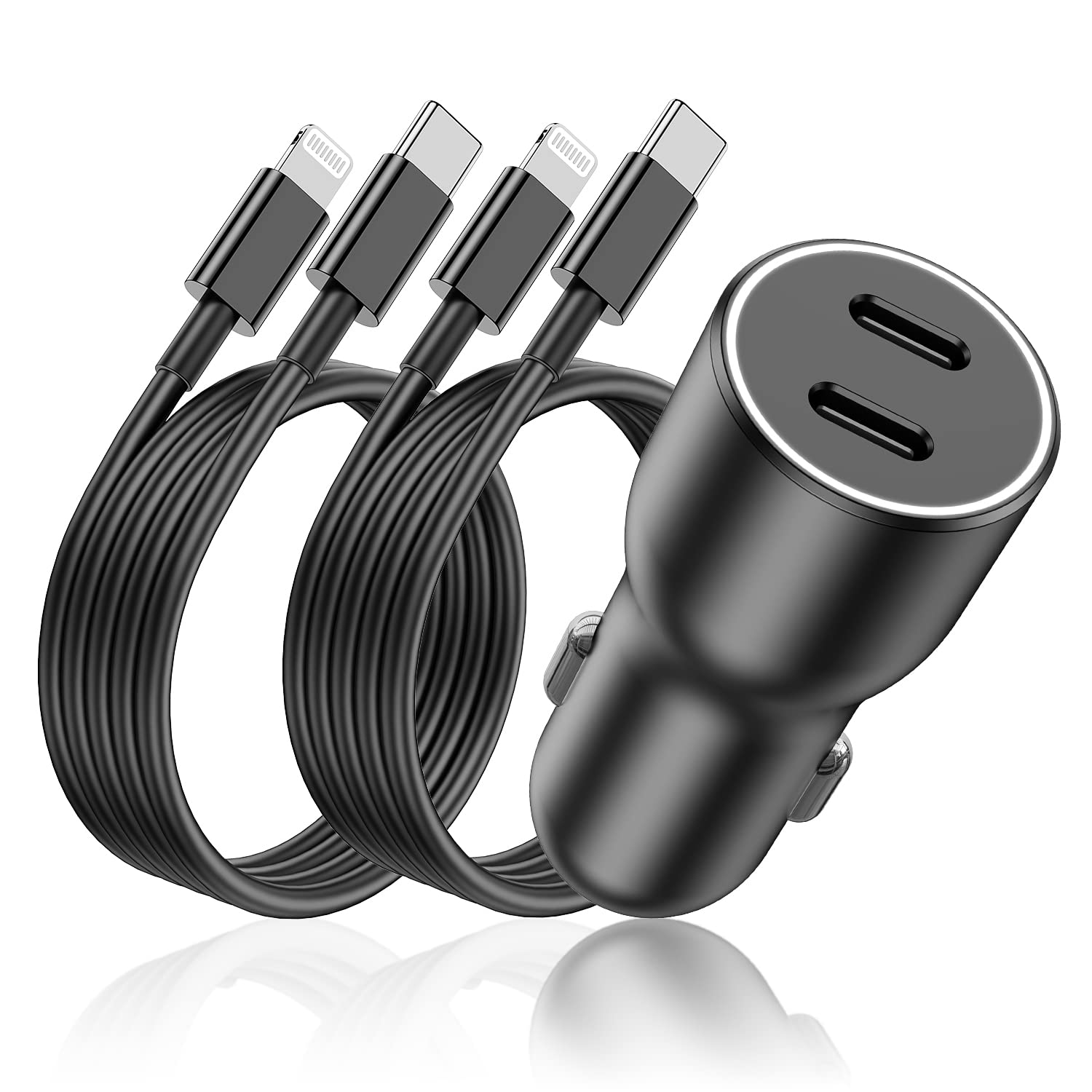 2Pack Apple MFi Certified iPhone Fast Charger Cable with 20W PD USB C Wall Plug Charger Block, 3ft Type C to Lightning Quick Charge Sync Cable for iPhone 12 Pro Max/12 Mini/11 Pro/XS Max/8 Plus/7/iPad