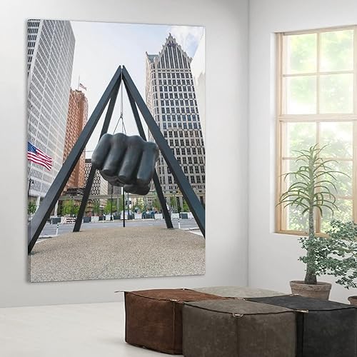 Miniatura 4 de Joe Louis Fist Detroit City Exquisito arte de pared para decoración de pared, pintura de inauguración de la casa, regalo adecuado para sala de