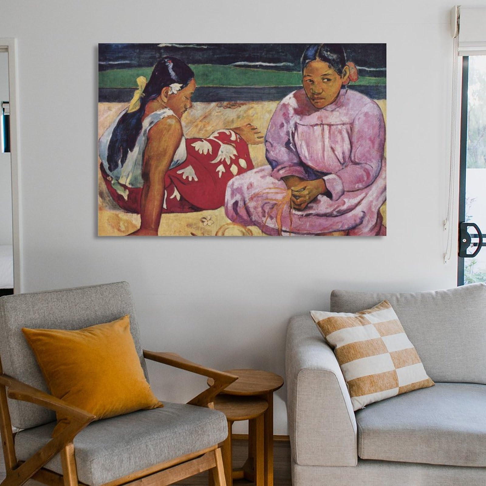 Amazon.co.jp: 「タヒチの女たち(浜辺にて)」 ポール・ゴーガン 印刷