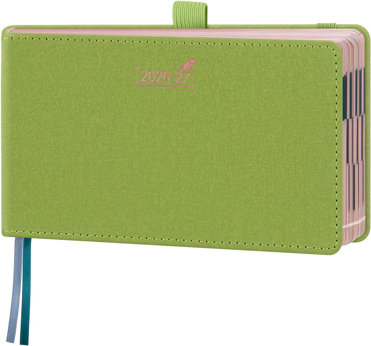 BEZEND Weekly Planner 2026 2027 Equal Weekend Space with Hourly Timeslot (Medium 9" x 5.5") 18 Months Academic Calendar (Jul 26-Dec 27) for Students, Work & Home, PU Leather Hardcover -Burgundy