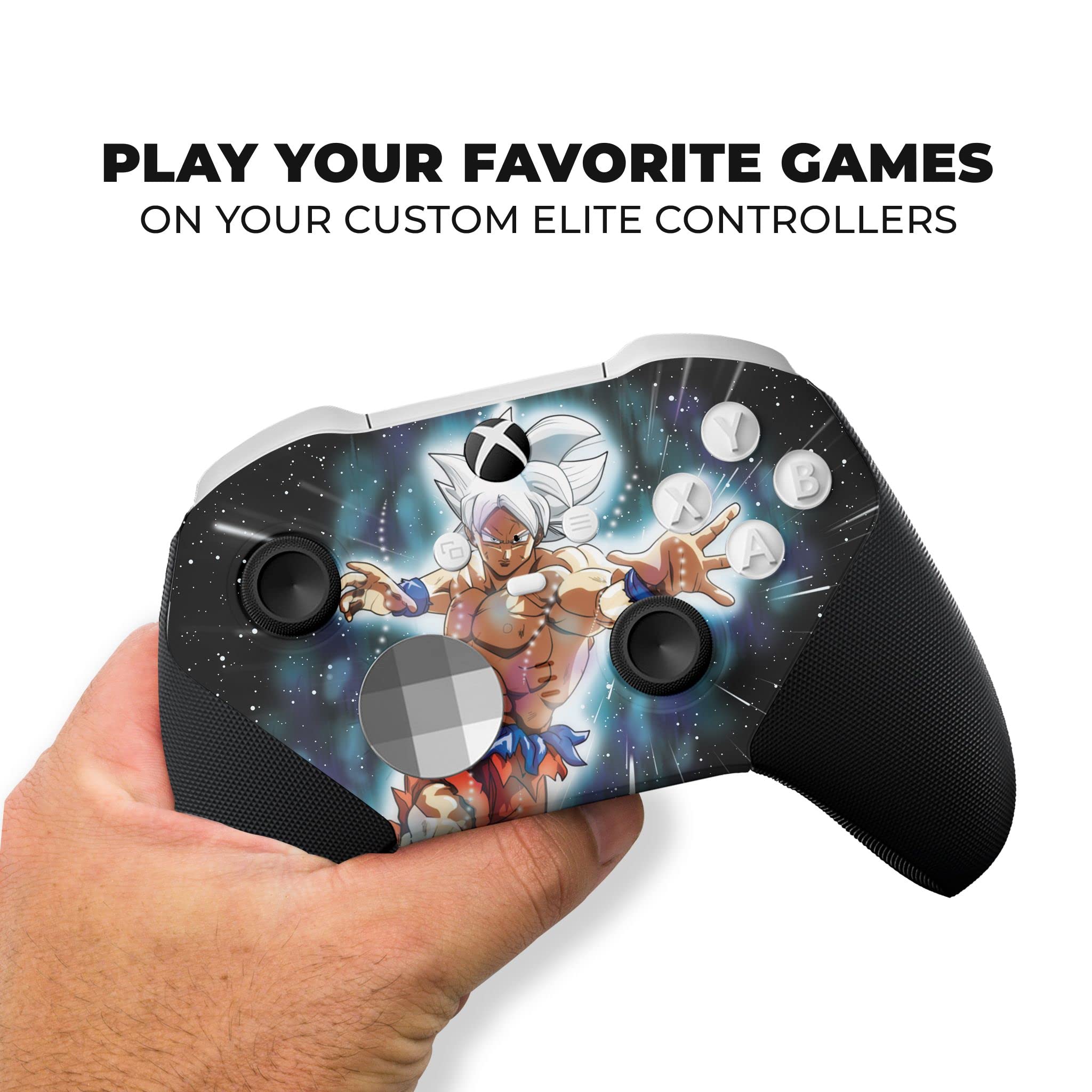 DreamController Gokku Ultra Instinct X-box Elite Controller Series 2 Core Limited Edition Custom Elite Core Controller per X-box One/Series X/S Advanced HydroDip Paint Technology (non solo una pelle)