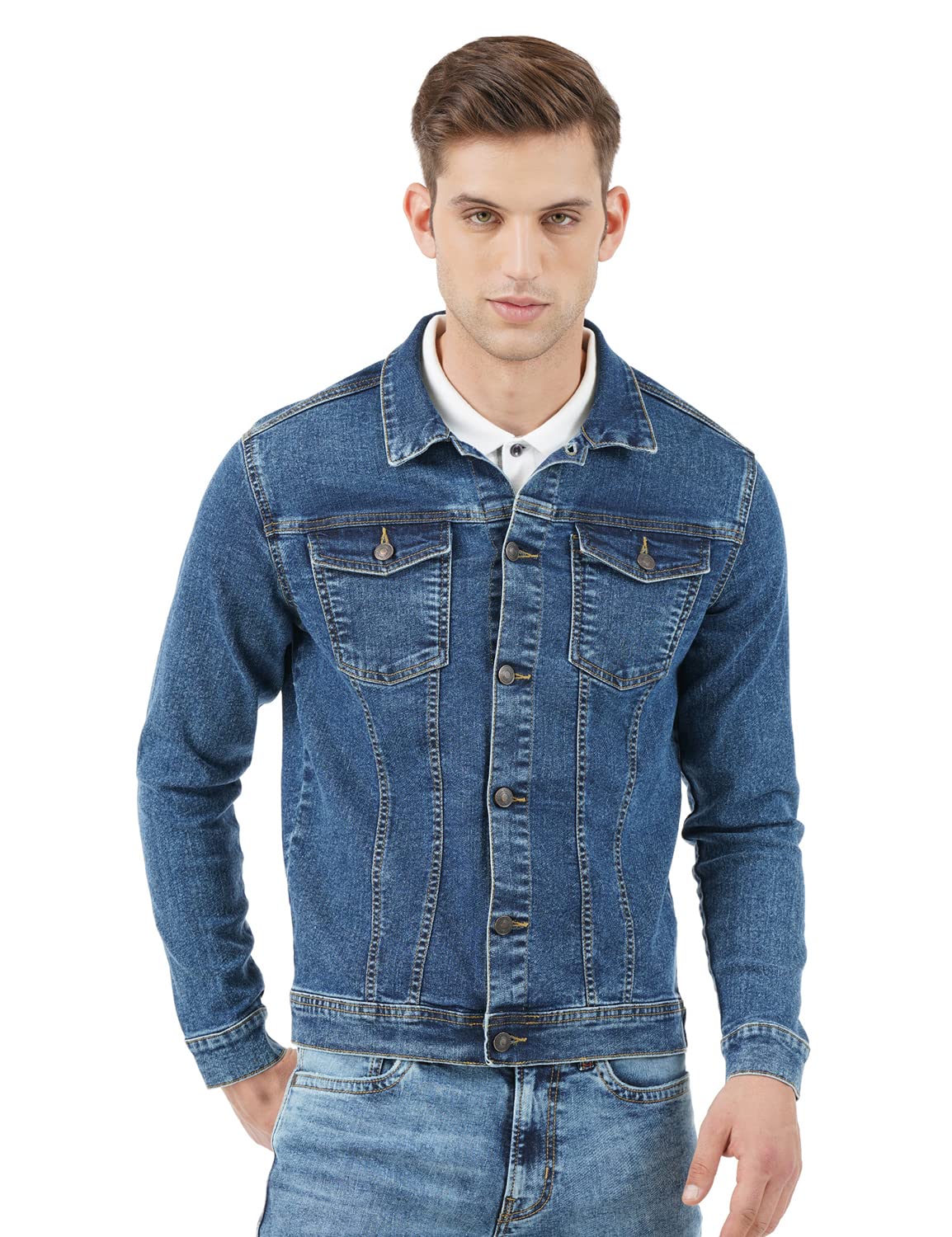 inkd Men's Standard Length Cotton Blend Stretch Denim Jacket-picture-45
