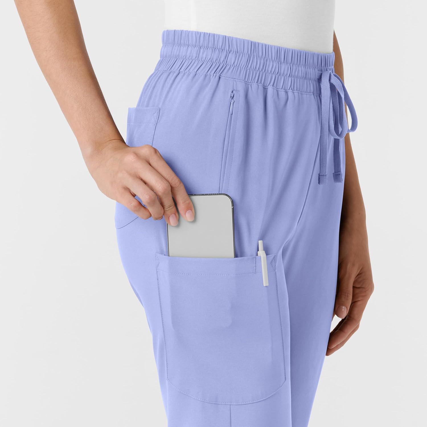 Wink Boundless Women's Bootcut Scrub Pant - Ceil Blue, L - Image 7