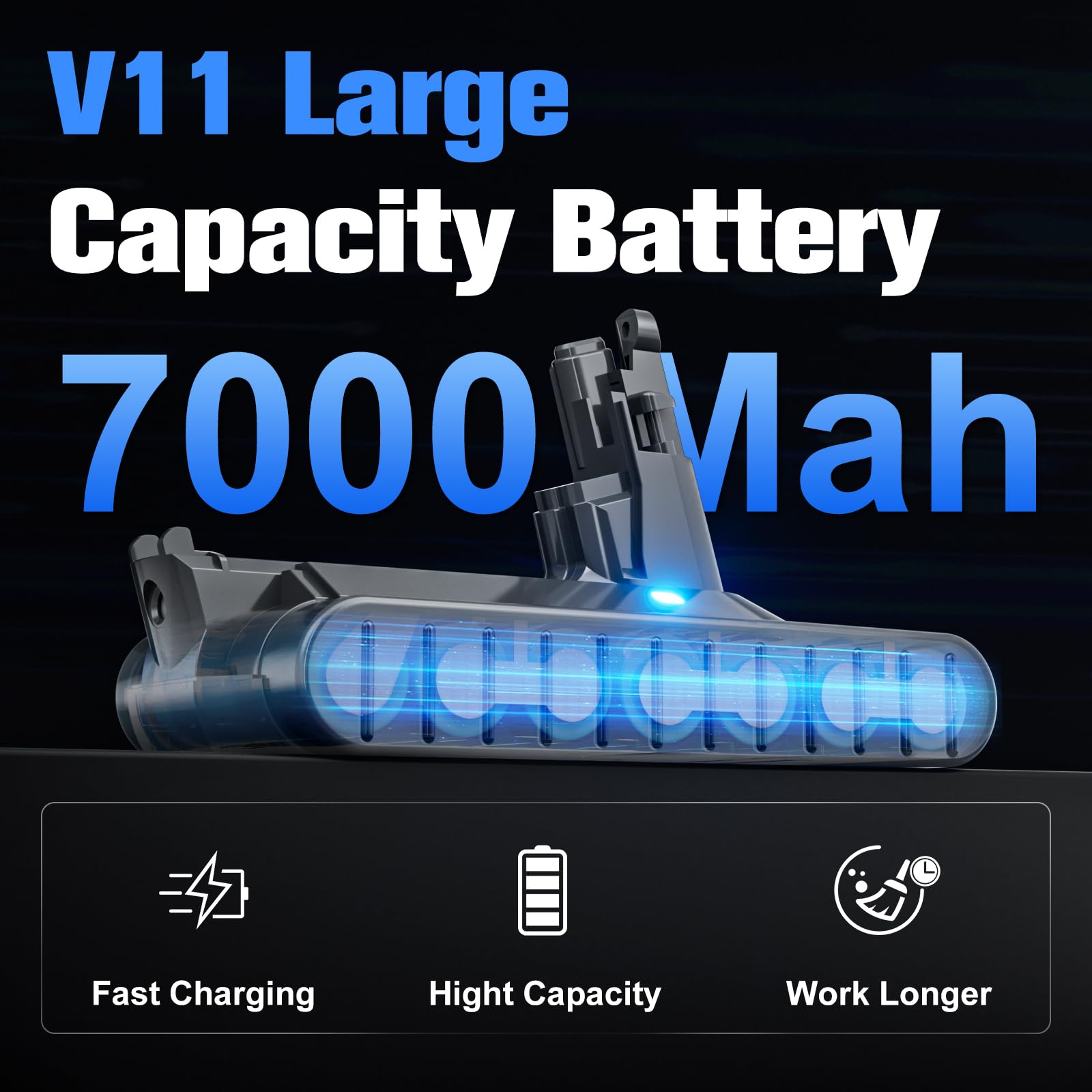 Amazon.com: Upgraded 7000mAh V11 SV14 for Dyson V11 25.2V Li