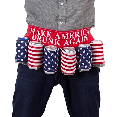 Novelty USA Americana Themed Beverage Holder Beer Belt