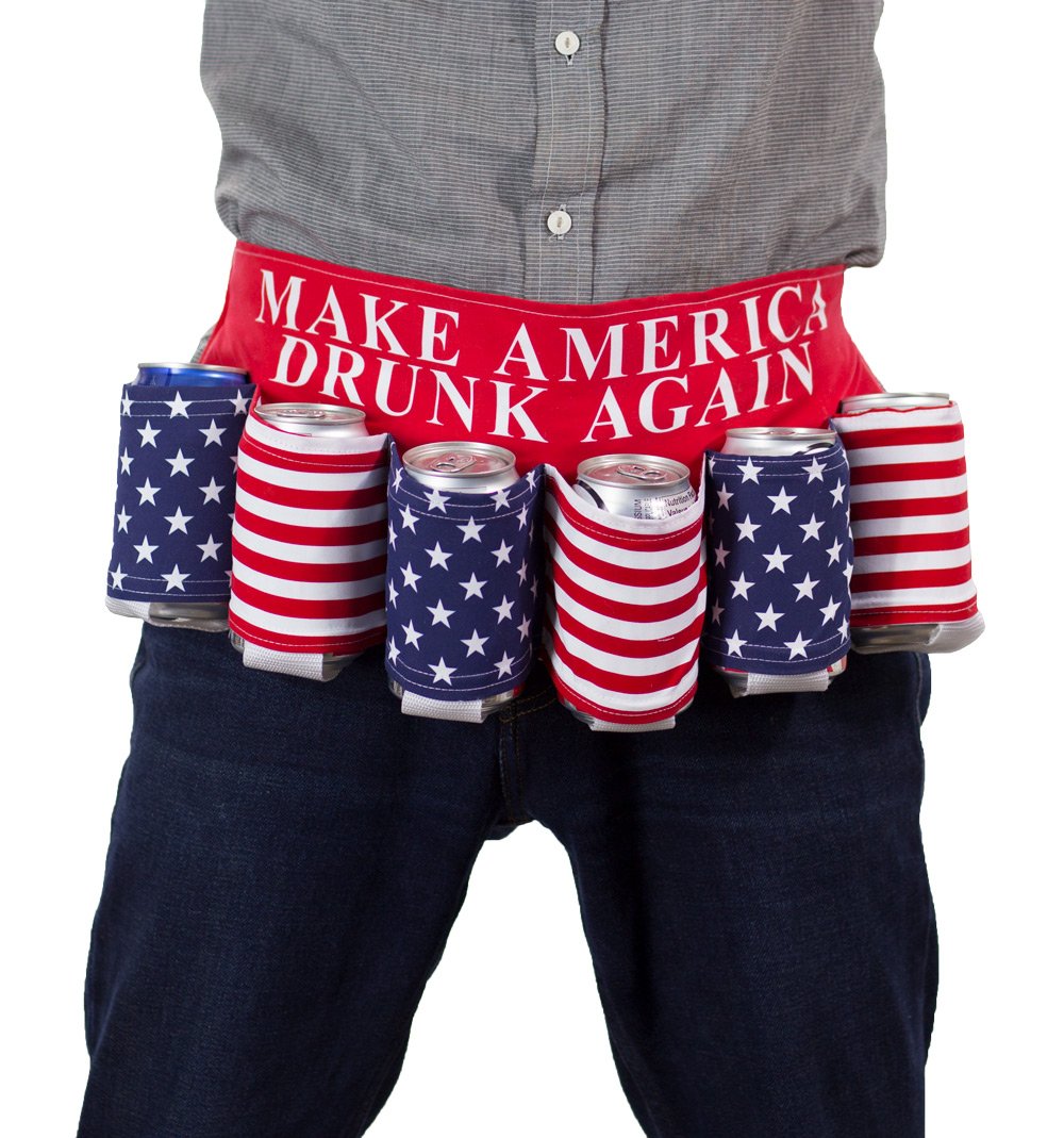 Calhoun Novelty Beverage Holder Beer Belt (Drunk Again)