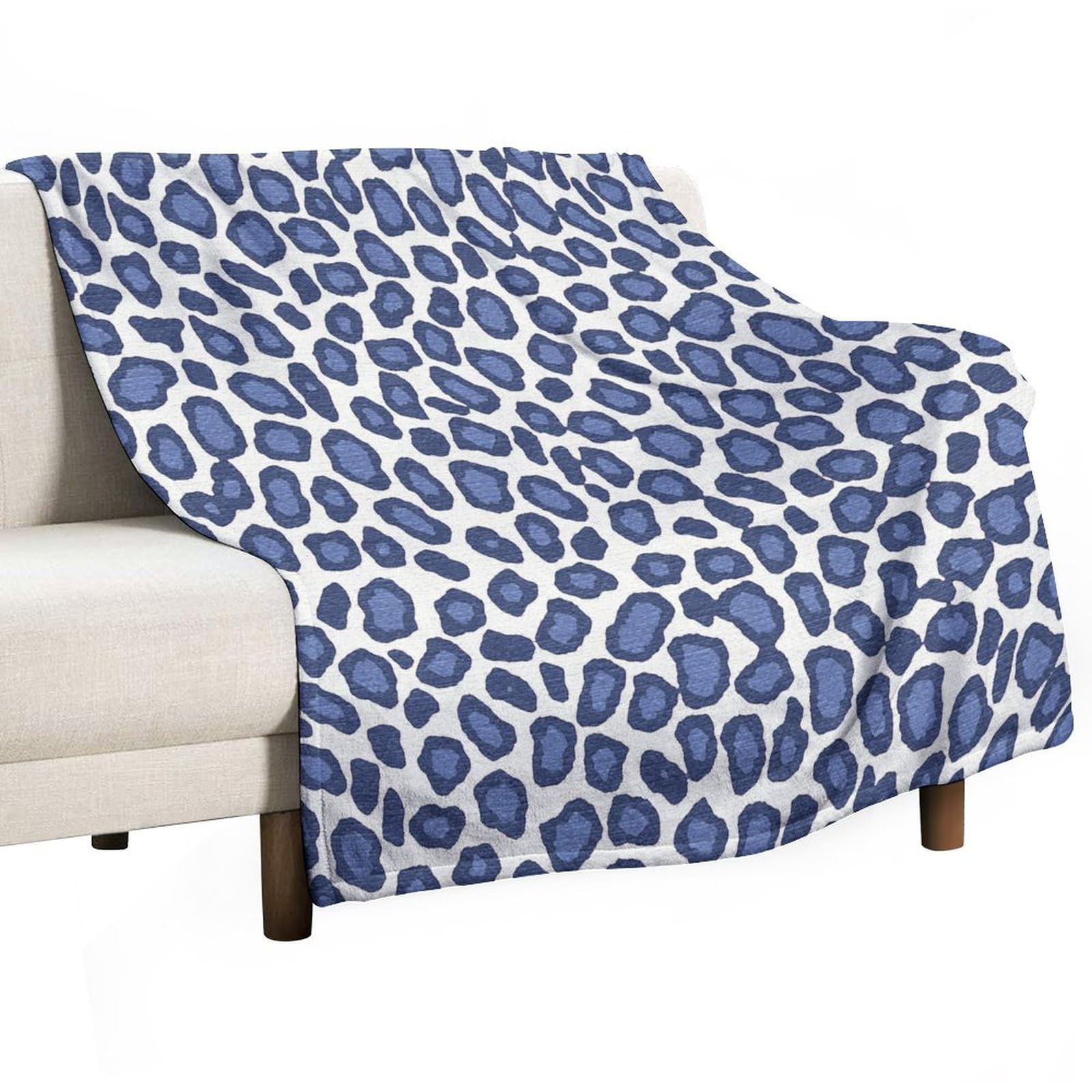 Couverture de lit léopard bleu pour des soirées cocooning confortables en famille