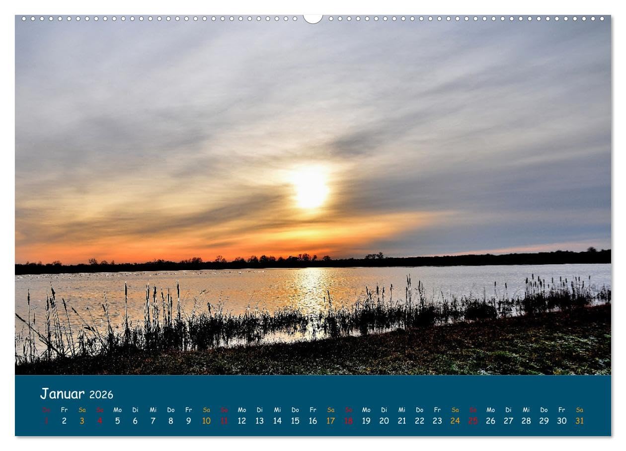 Naturschutzgebiet Wümme (hochwertiger Premium Wandkalender 2026 DIN A2 quer), Kunstdruck in Hochglanz: Ein Fotokalender mit Aufnahmen aus der Wümmeniederung, von Jens Siebert (CALVENDO Natur)