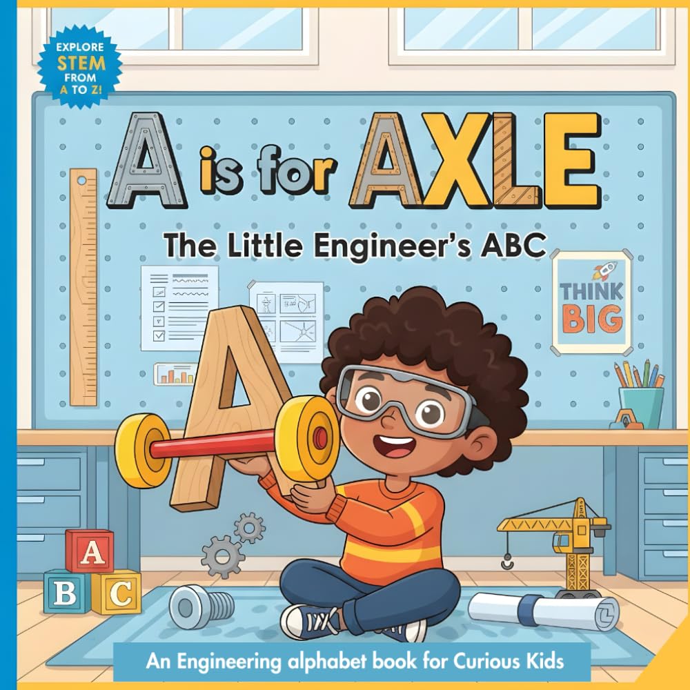 A is for Axle The Little Engineer's ABC: An Engineering Alphabet book for Curious Kids