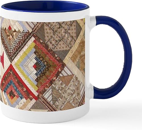 Miniatura 7 de CafePress Quilter's Brain Mug - Taza de café de cerámica (11 oz)
