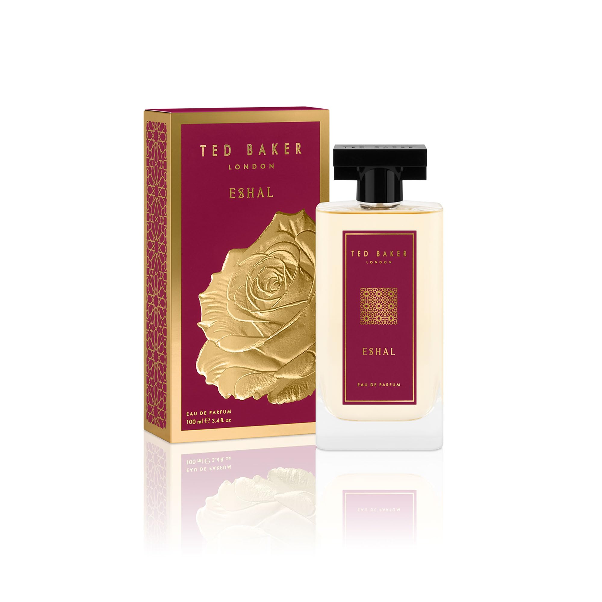 Ted Baker Eshal Eau De Parfum, Oud Amber Vanilla, For Women, 100ml | Long-Lasting Woody Eau De Parfum With Warm Spicy Notes, Soft Musk, Vegan And Cruelty-Free.
