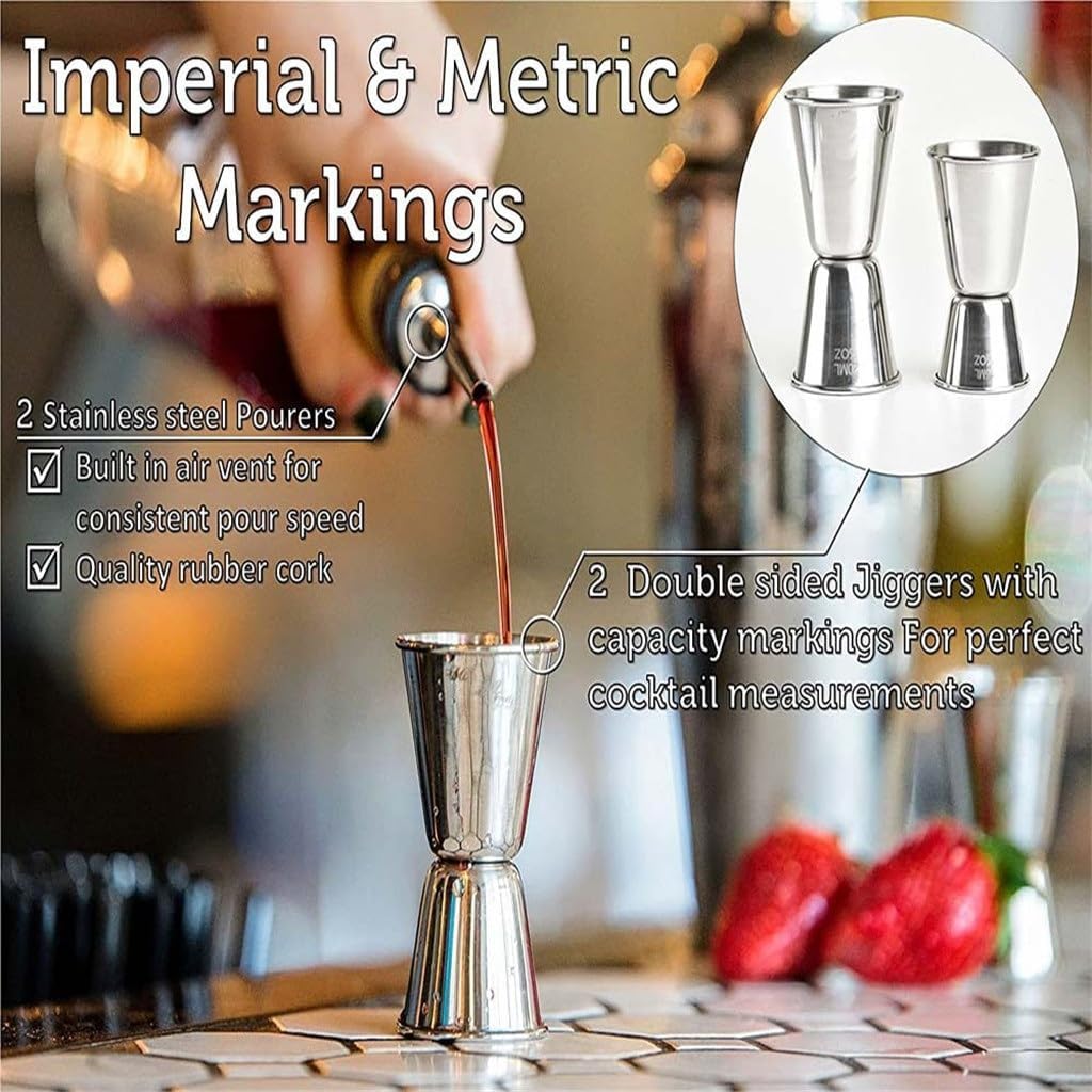 VIDI Stainless Steel Mixer 750ml Bar Mixing Tool Set 14 Pieces