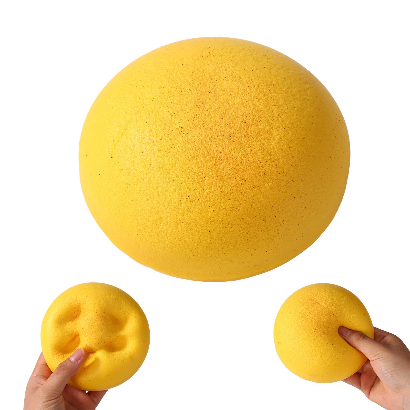 Sticky Bread Slow Rising Squishy Toy, Soft Realistic Bread Squeeze Fidget Toy Slow Rise Ball Food Design Accessories for Party Favor Desk Gadget (Yellow)