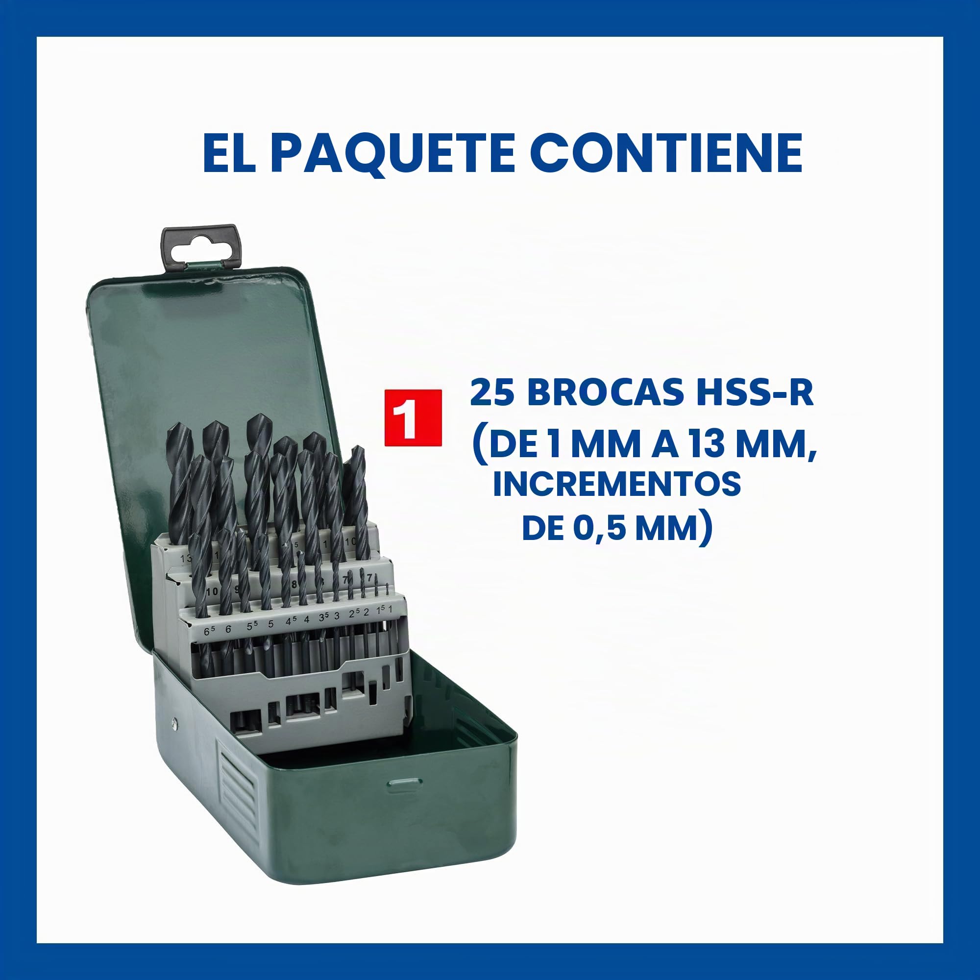 Bosch Professional 2607019446 - Set con 25 brocas HSS-R para metal, Verde, Amarillo