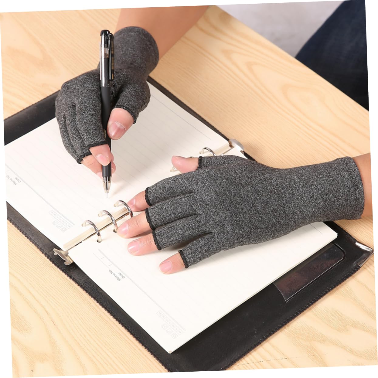 NOLITOY Fingerless Gloves 1 Pair Open Finger Gloves Gloves Fingerless Compression Gloves Copper Gloves