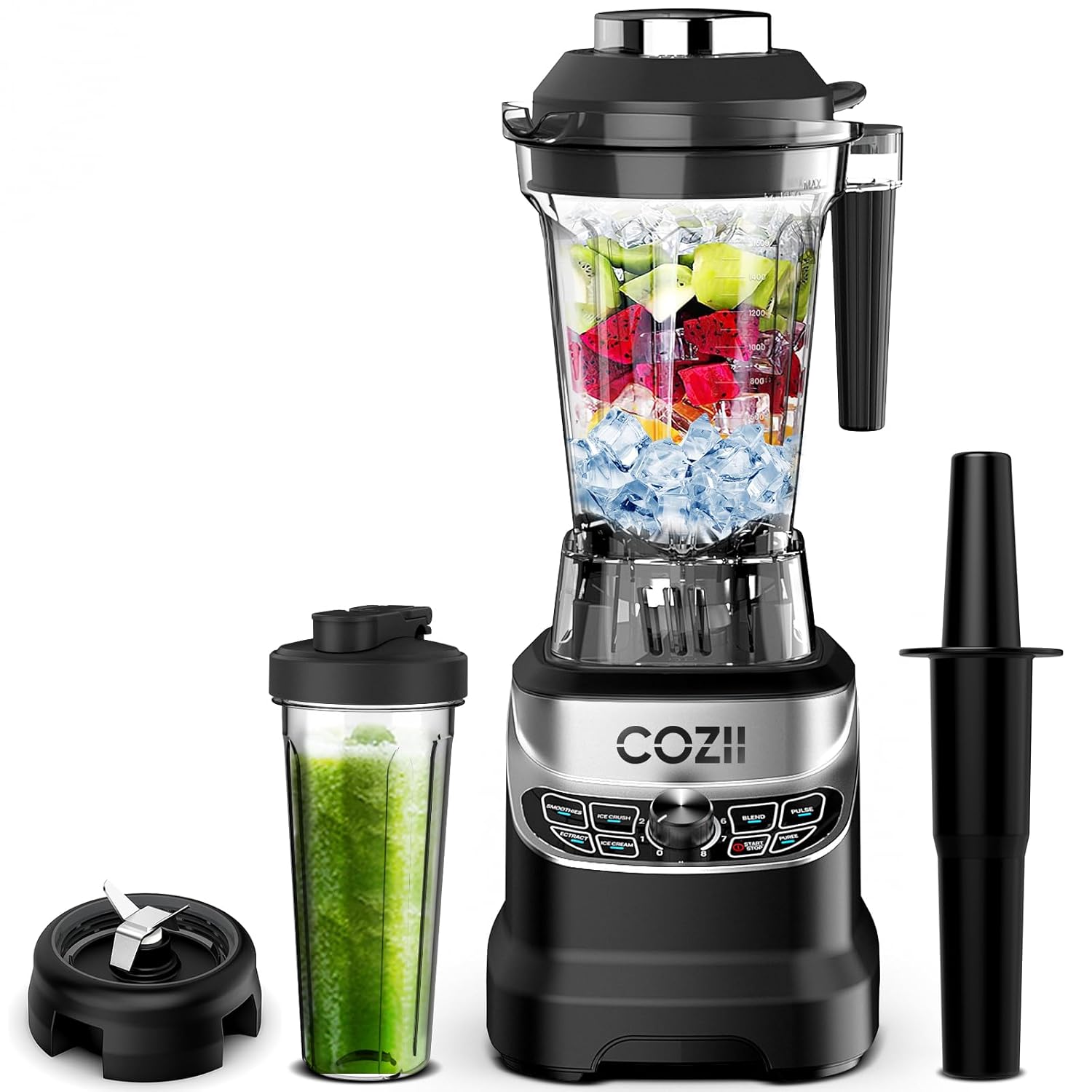 COZII Professional 2000W Blenders for Kitchen with 64oz Pitcher 21oz To-go Cup High Speed for Smoothies Ice Crushing