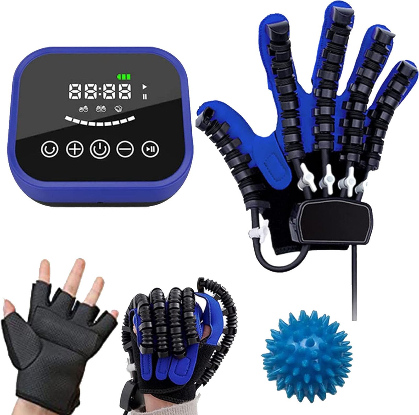Rehabilitación Guantes de Robot para la función de los Dedo y la Mano Rehabilitación, para la Artritis Cerebral de Artritis de hemiplejia de hemiplejía(Size:M,Color:Mano Izquierda)
