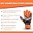 EFAH SPORTS Soccer Goalkeeper Gloves for Kids Boys Children Youth Football Goalie Gloves with Super Grip Protection Palms (Size 8 Suitable for Size M-L Adult, Orange)