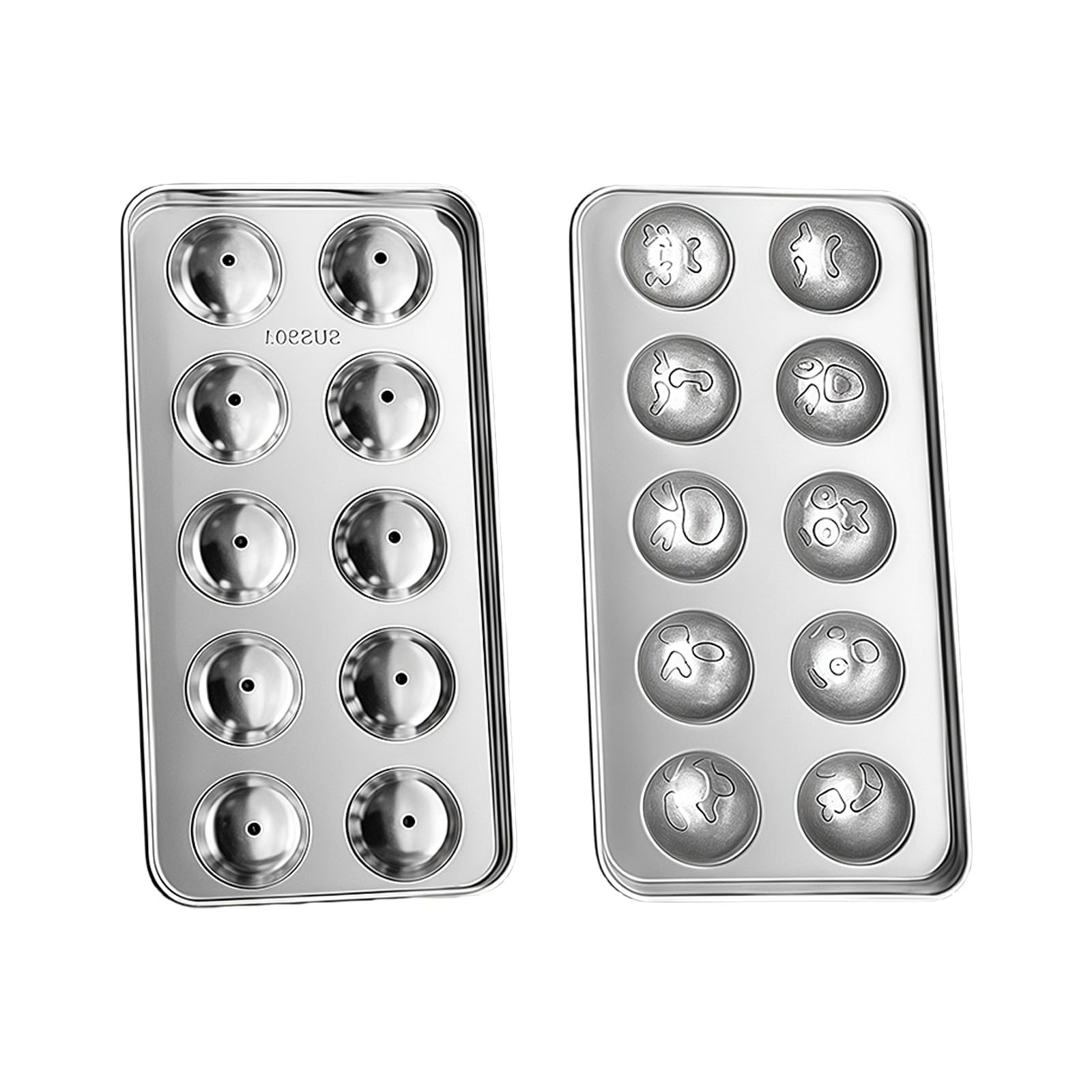 HZBB Ice Sphere Tray for Beverages Rustproof Stainless Steel Easy Kitchen Tool Ice Ball Maker Rustless