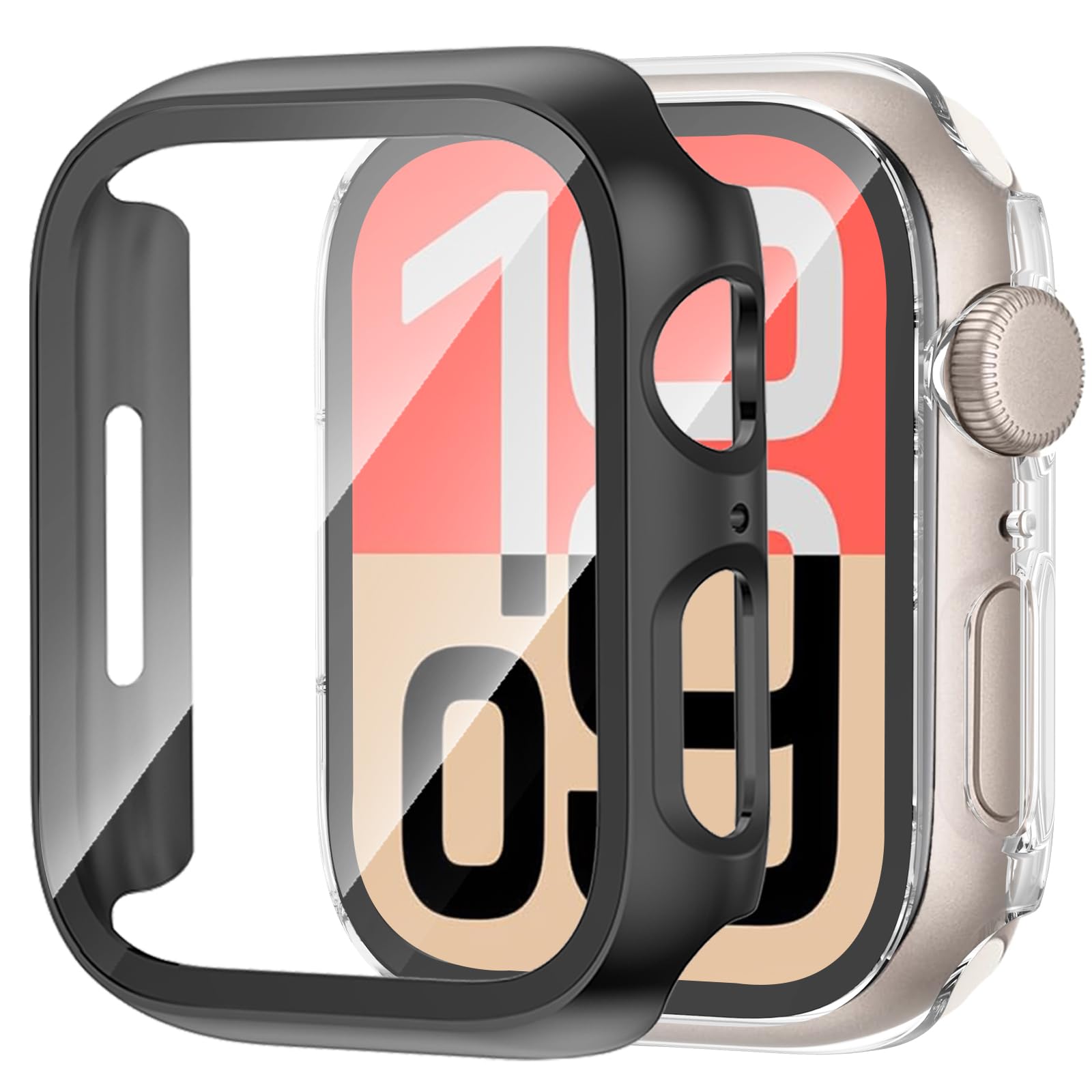 [2 Pack] Case Screen Protector Compatible with Apple Watch SE 3/2nd Gen/SE Series 6/5/4 40mm, Ultra-thin Full Coverage Protective Cover for iWatch 40 mm — view 9