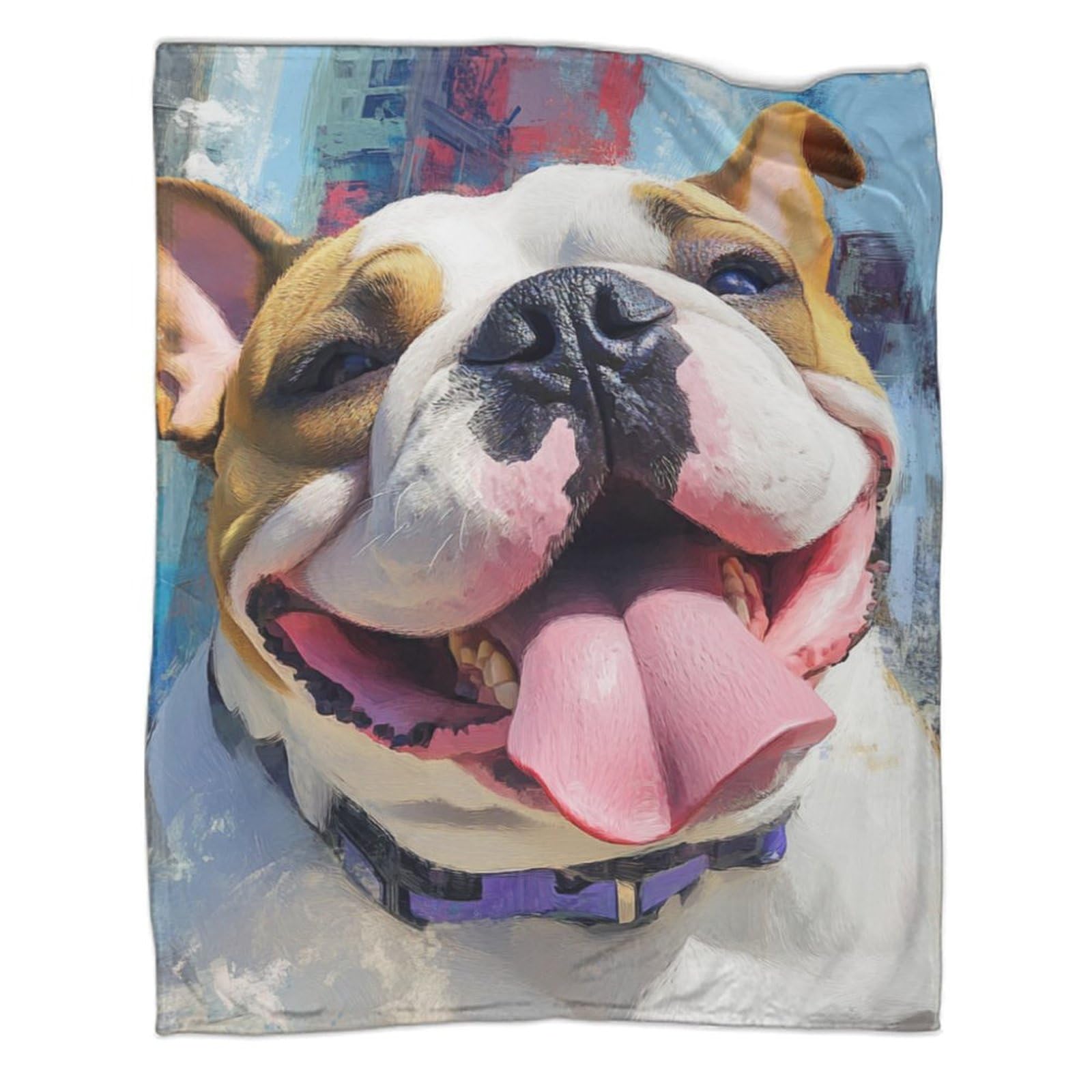 Couverture bulldog pour vos soirées cocooning chaleureuses sur le canapé