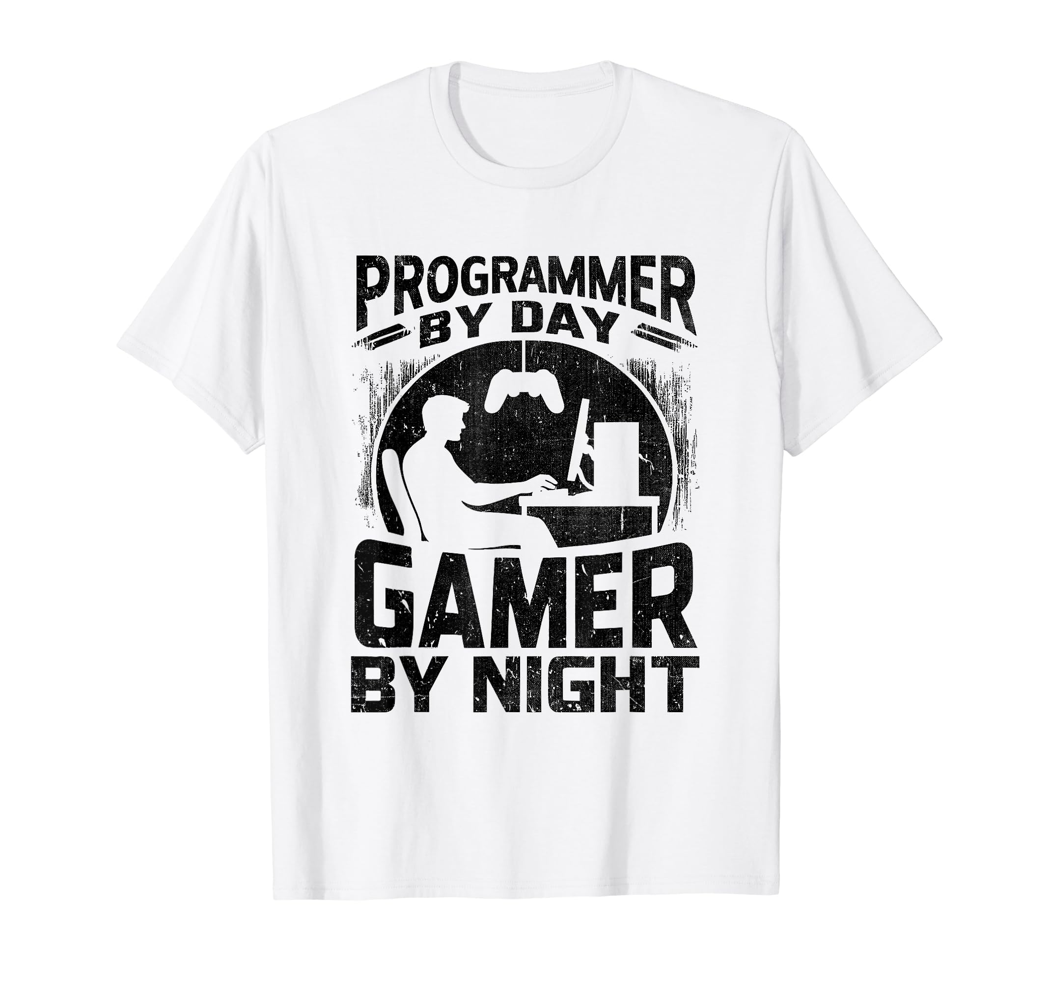 Programming Coding Programmer GiftsProgrammer By Day Gamer By Night Computer Programming T-Shirt
