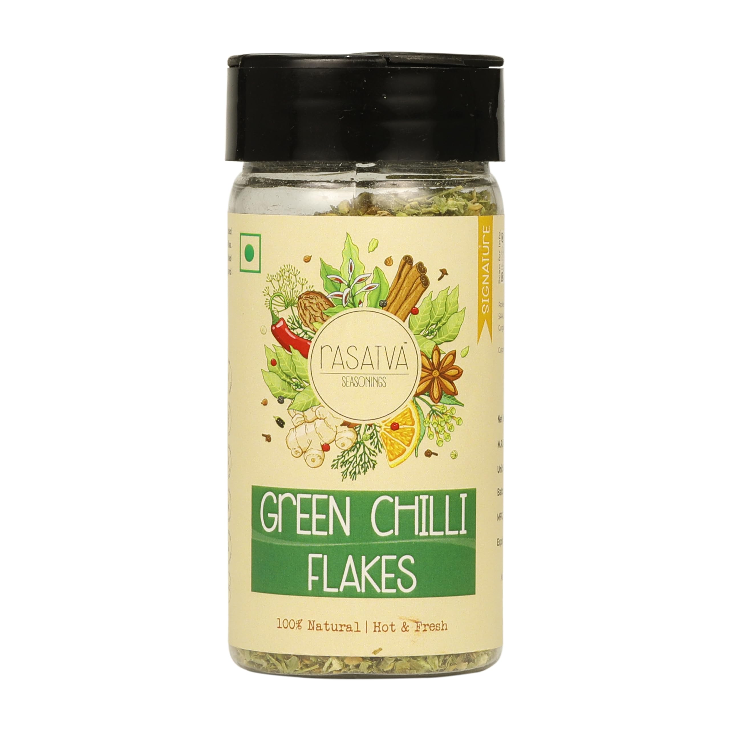 Rasatva Green Chilli Flakes | Hot & Fresh | 100% Natural | No Additives | No Preservatives | Seasoning for Pizza, Pasta, Snacks, Salads & more | 30 grams (Pack of 1) (B0D5YP3B2Q) Amazon Price History, Amazon Price Tracker