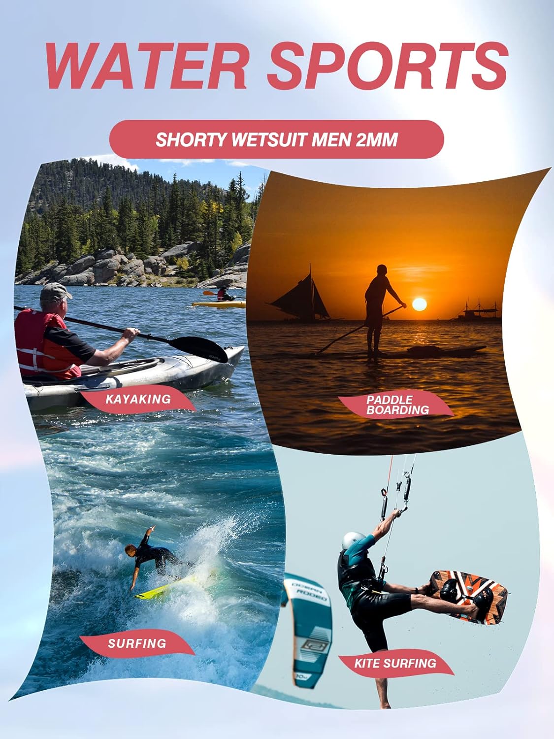 FLEXEL Shorty Wetsuit for Men and Women, 2mm 3mm Neoprene Back Zip Diving Suit Keep Warmth in Cold Water for Diving Snorkeling Surfing Swimming