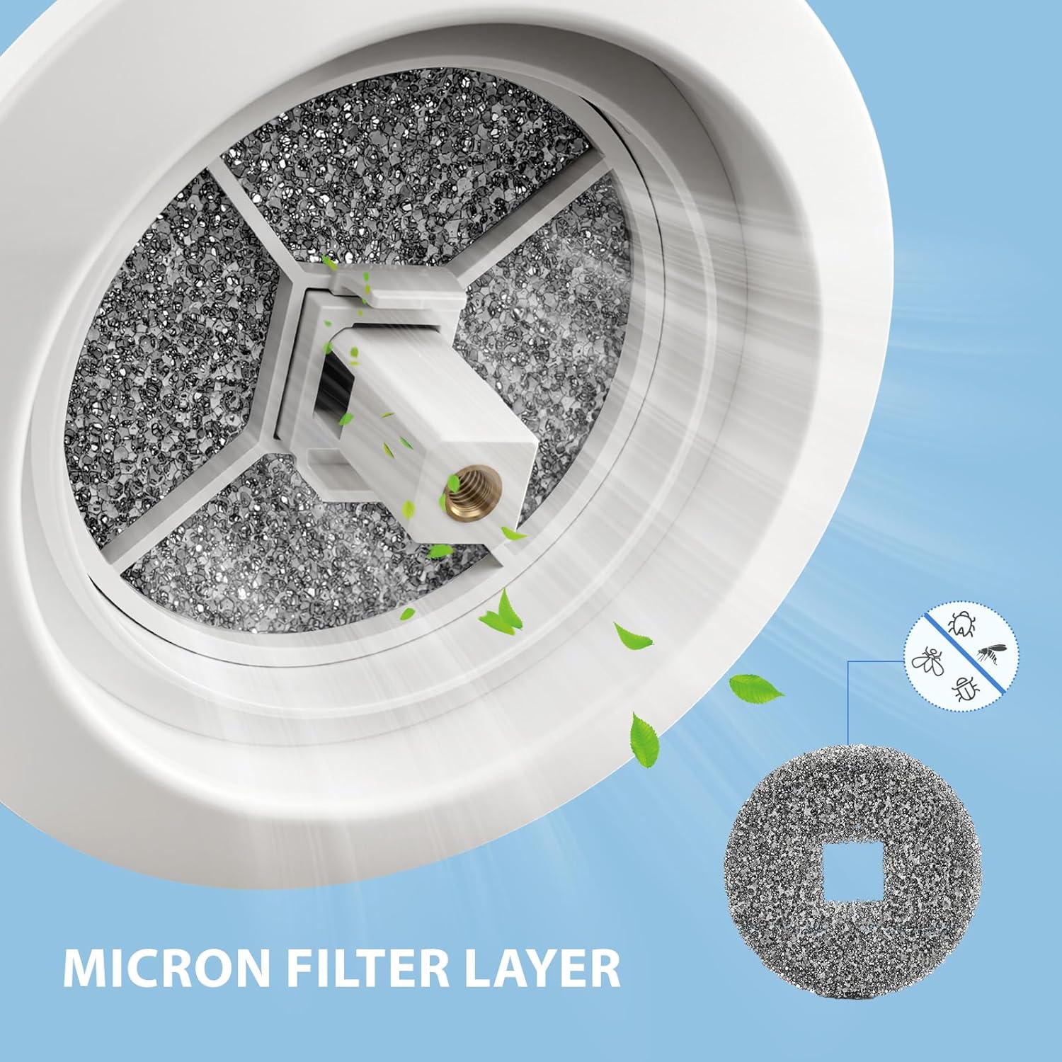 Passive Air Vent 4 Inch Through Wall, Fresh Air Intake Vent with Filter, Adjustable Airflow, Telescopic Aluminum Duct & Stainless Steel 304 Grille for Home, Bedroom, Attic (No Power Required)