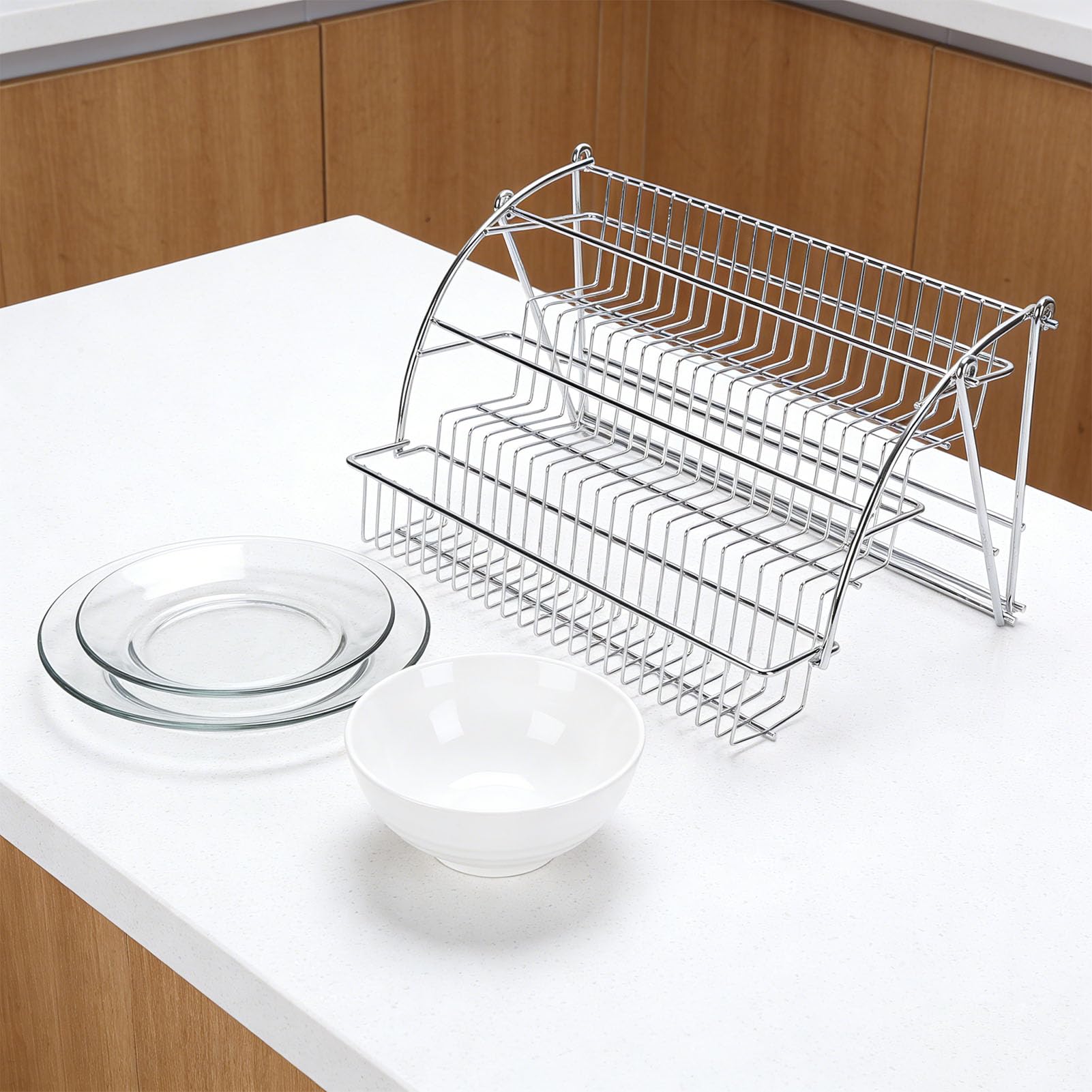 Herunterziehbares Gewürzregal, Robuster, Platzsparender Organizer aus Eisen für Oberschränke, Mehrstufiges Design für Effizientes Kochen, 1 Einheit