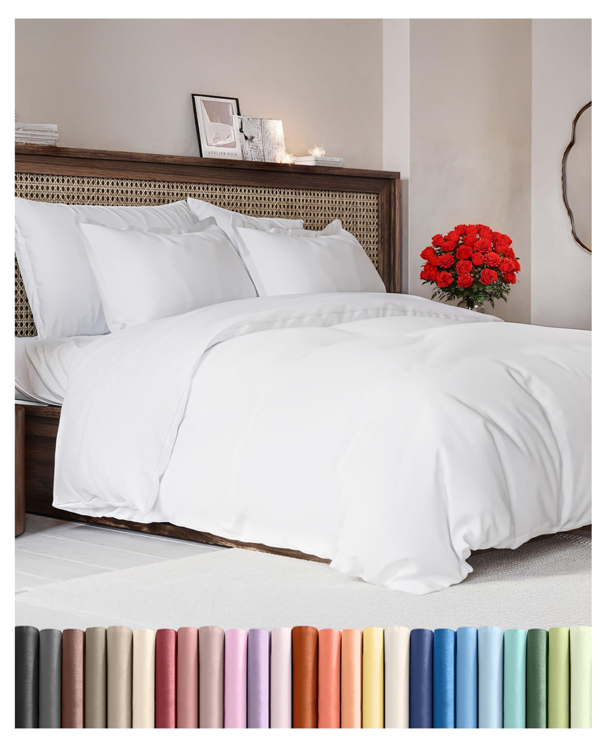 Duvet Cover King Size Set - Extra Soft King Duvet Cover 104 x 90 with 2 Pillow Shams
