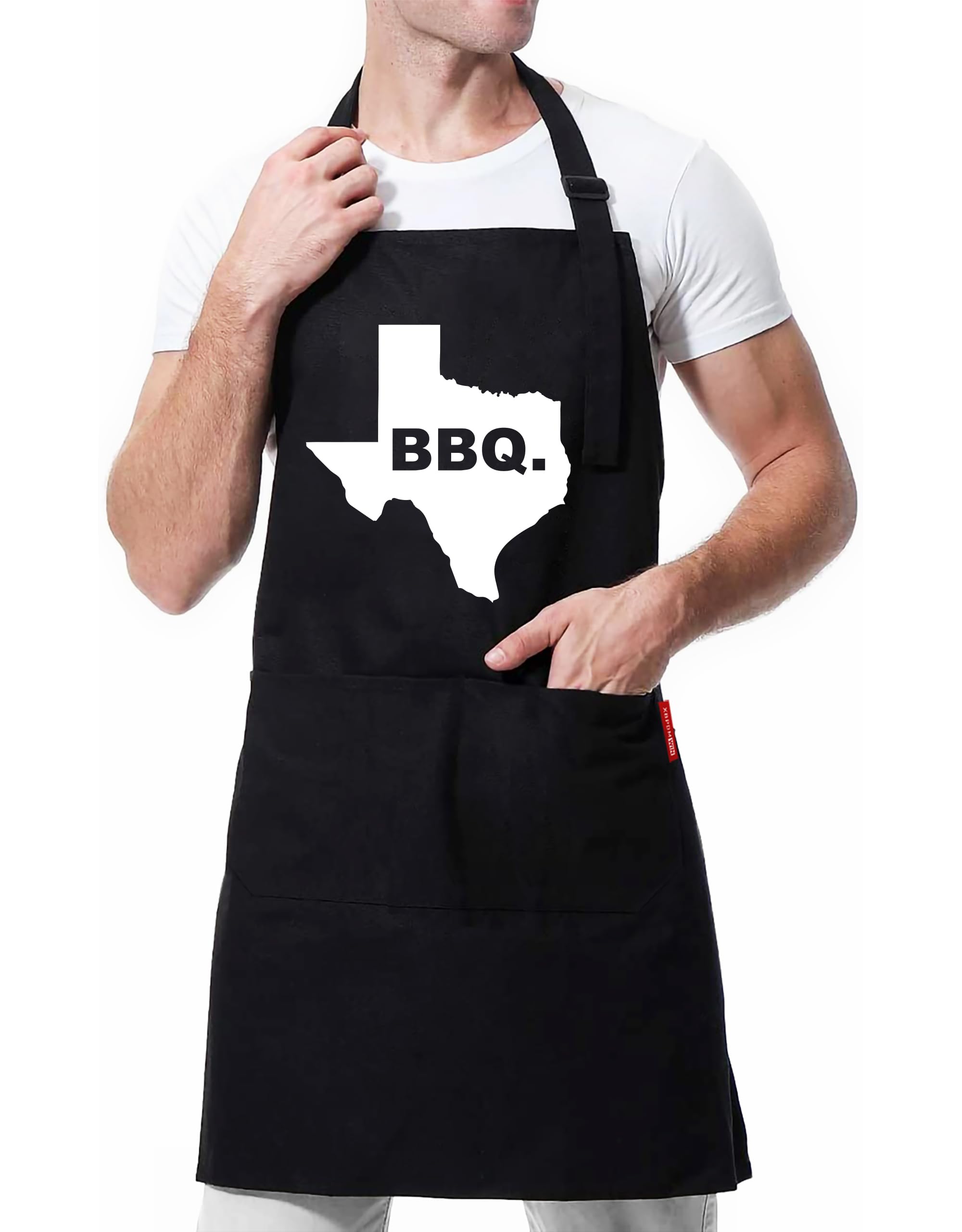 Funny Aprons for Men - Texas BBQ Apron - Texas Aprons for Men with Pockets - Mens Apron Cooking BBQ Gift for Father’s Day/Birthday