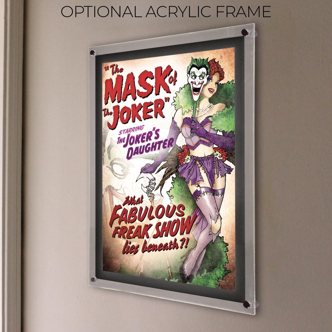 MIGHTYPRINT DC Comics - Bombshell  - Justice League - Durable 17” x 24 Wall Art – NOT Made of Paper – Officially Licensed Collectible MP17240232: Bombshell Joker's Daughter