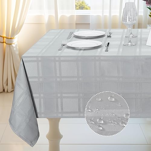 JUCFHY - Mantel rectangular marroquí de tela jacquard a prueba de derrames y resistente al agua y al aceite, mantel decorativo para uso exterior e