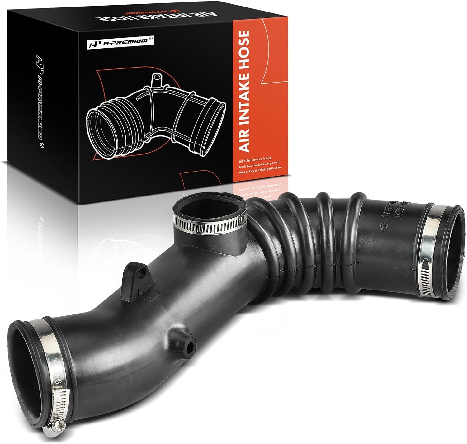 A-Premium Engine Air Intake Hose Tube W/Clamps [fits DOHC, 4Cyl 2.2L, Gas] Compatible with Toyota Camry 1992-1995, Sedan & Coupe & Wagon Only, Replace# 17881-74390,1788174390