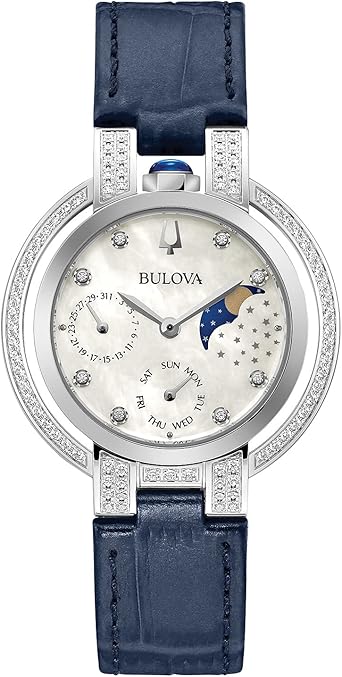 Bulova Ladies Moon Phase Rubaiyat Diamond Watch