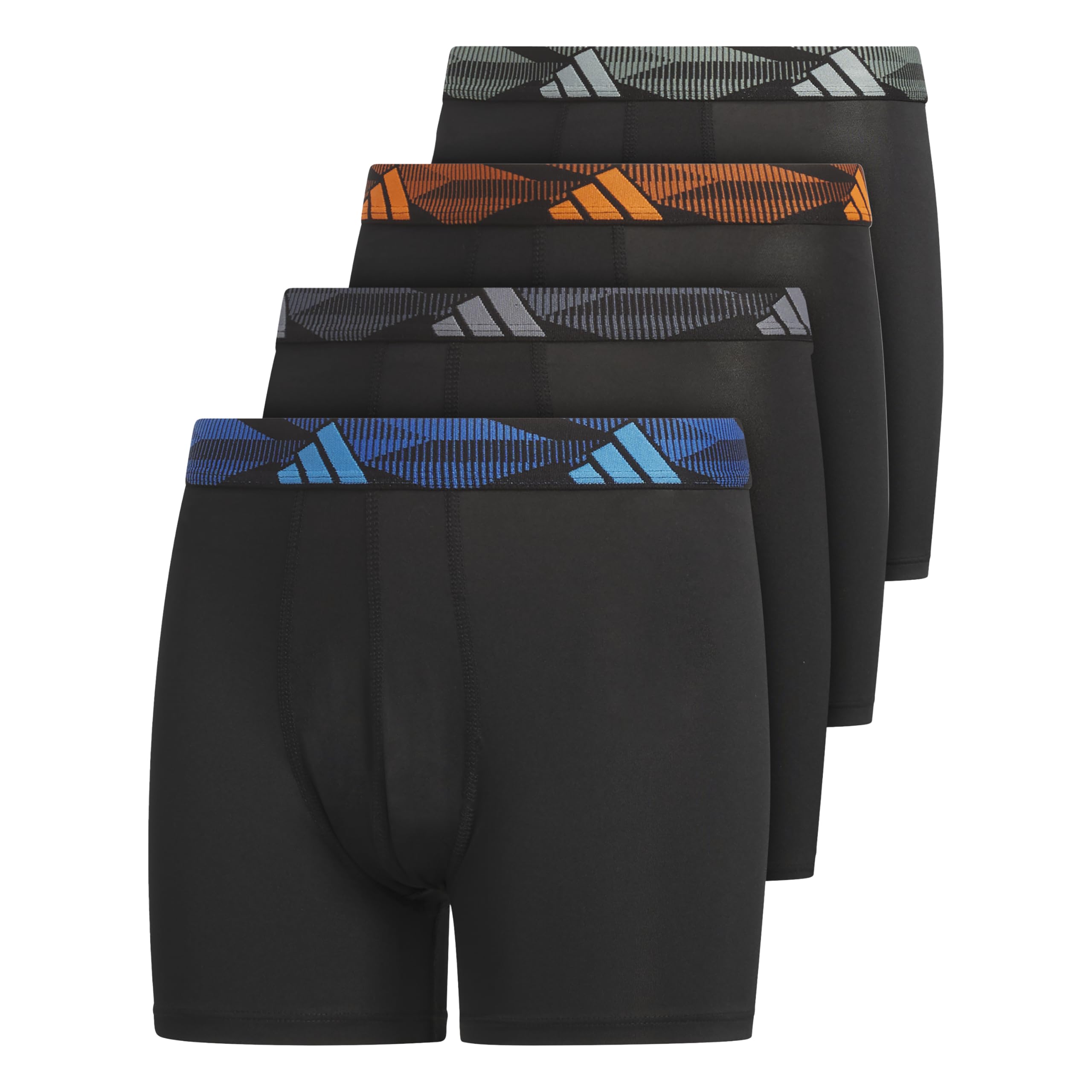 adidas Boys Microfiber Boxer Brief Underwear 4-Pack