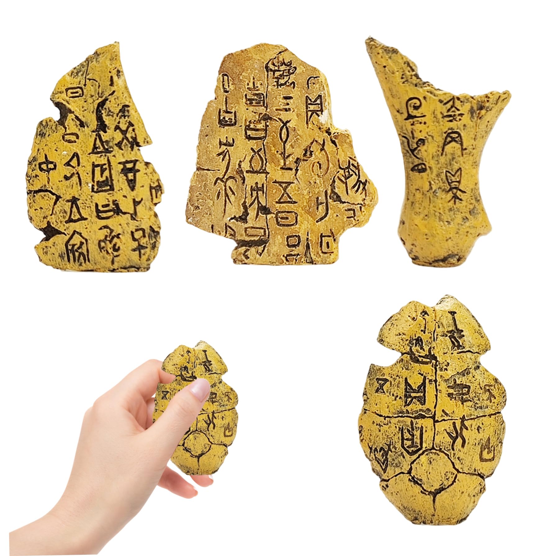 Idée cadeau Feng Shui : lot de 4 décorations en résine avec écriture antique pour vos proches