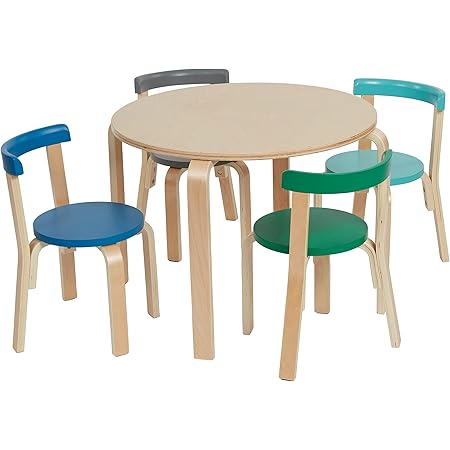 Amazon.com: Costzon Kids Table and Chair Set, 5-Piece Wooden Activity