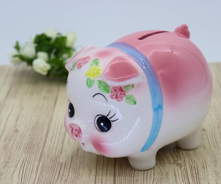 ピングー ブタ 貯金箱 グリーン レトロ おもちゃ ピングー ブタ 貯金箱