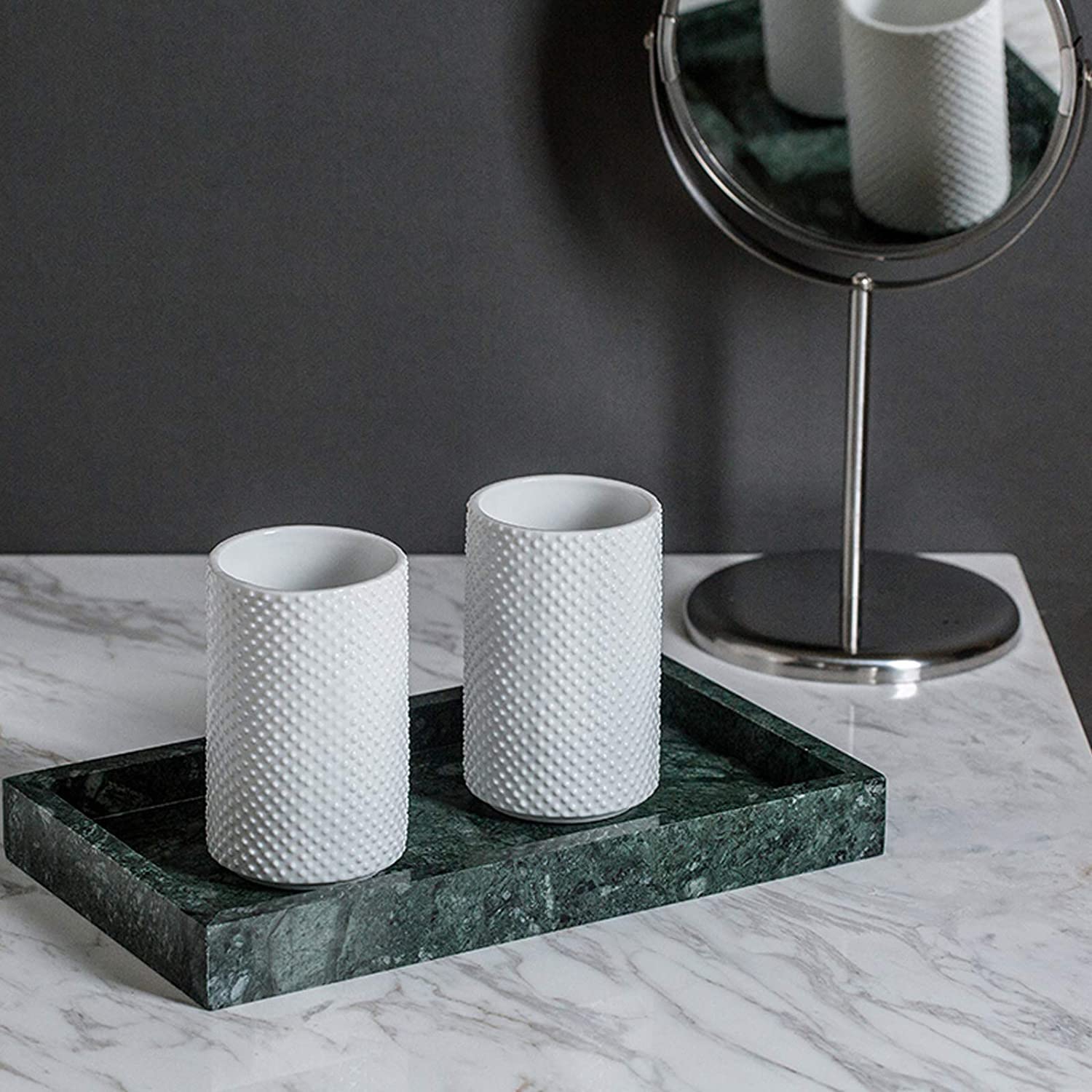Badzubehör Set Badezimmer Set Bad-Accessoires-Set Kreatives Weißes Keramik-Badezimmer-Accessoires-Set Badezimmer-Wohnkultur-Sets Zubehör Für Einweihungsgeschenk Badezimmer Zubehör Set Badezimmerzubehö