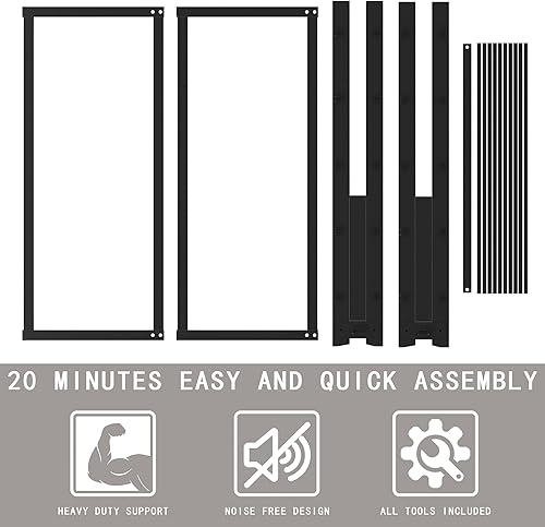 Miniatura 8 de Marco de cama Queen de 18 pulgadas, no necesita somier, plataforma de metal resistente, marco de cama tamaño Queen, soporte de listones de acero