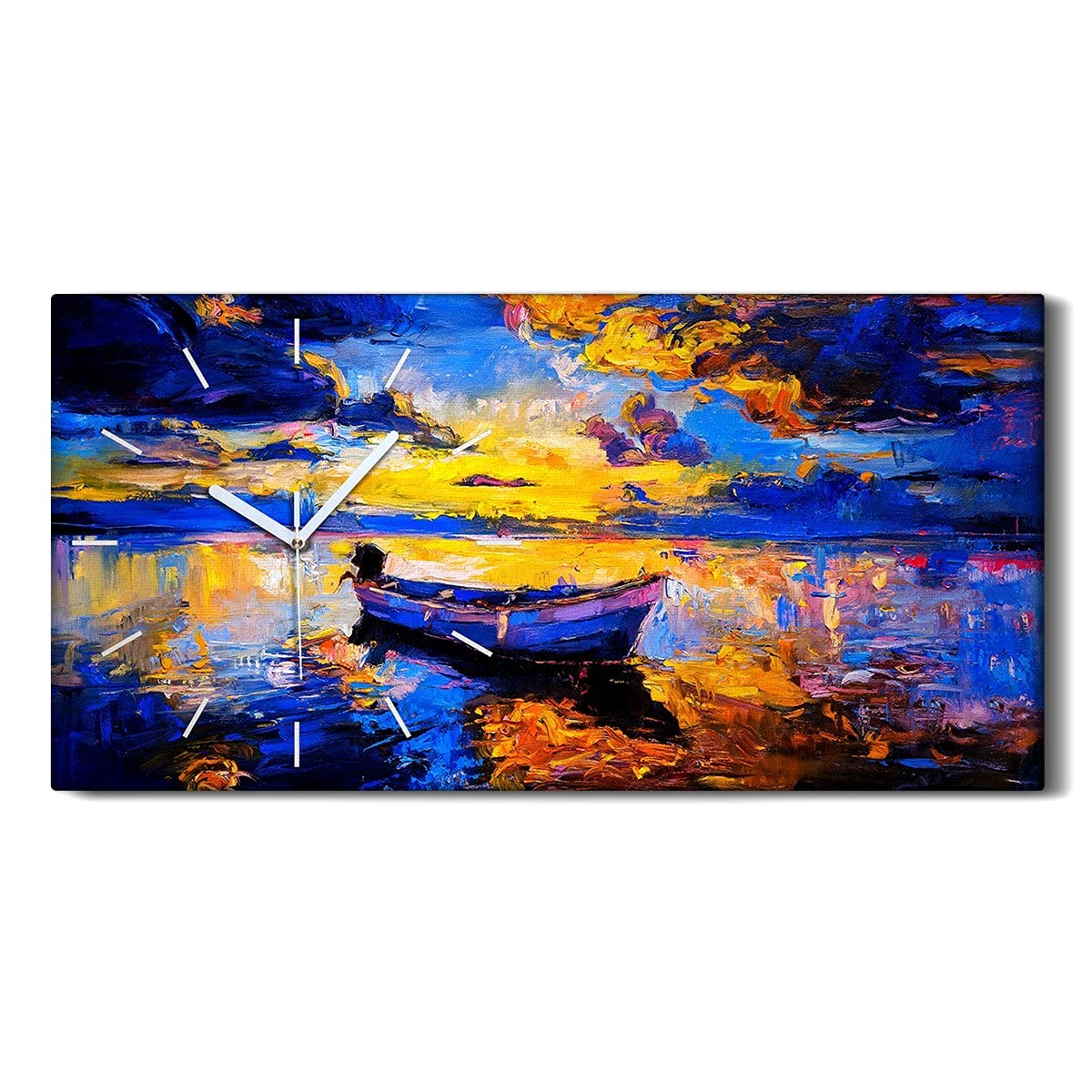 Horloge sur Toile Nuage de Ciel Coloré Tableau Vivant pour Inspirer vos Journées
