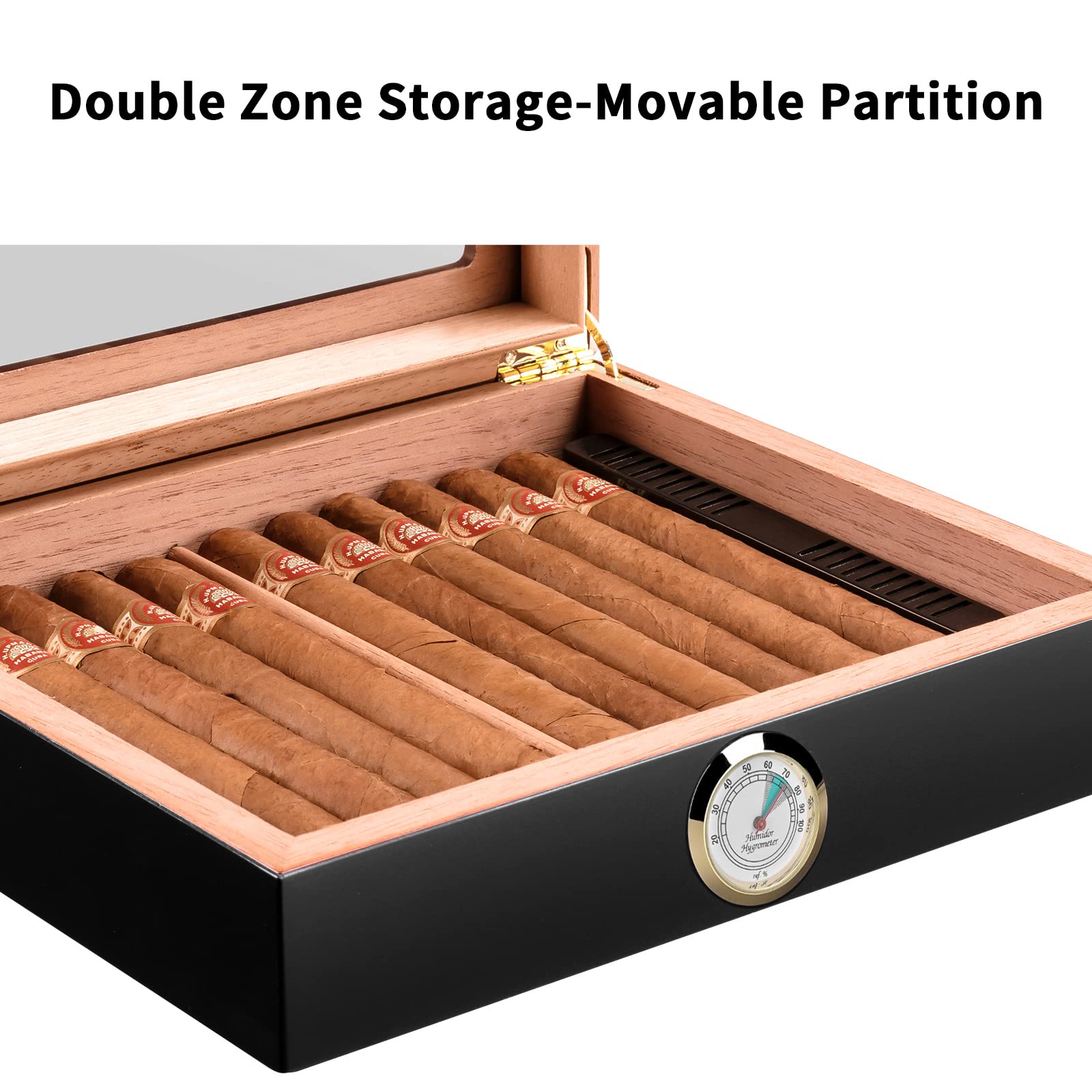 Amazon | CIGARLOONG 葉巻ヒュミドール シダーウッド シガー収納