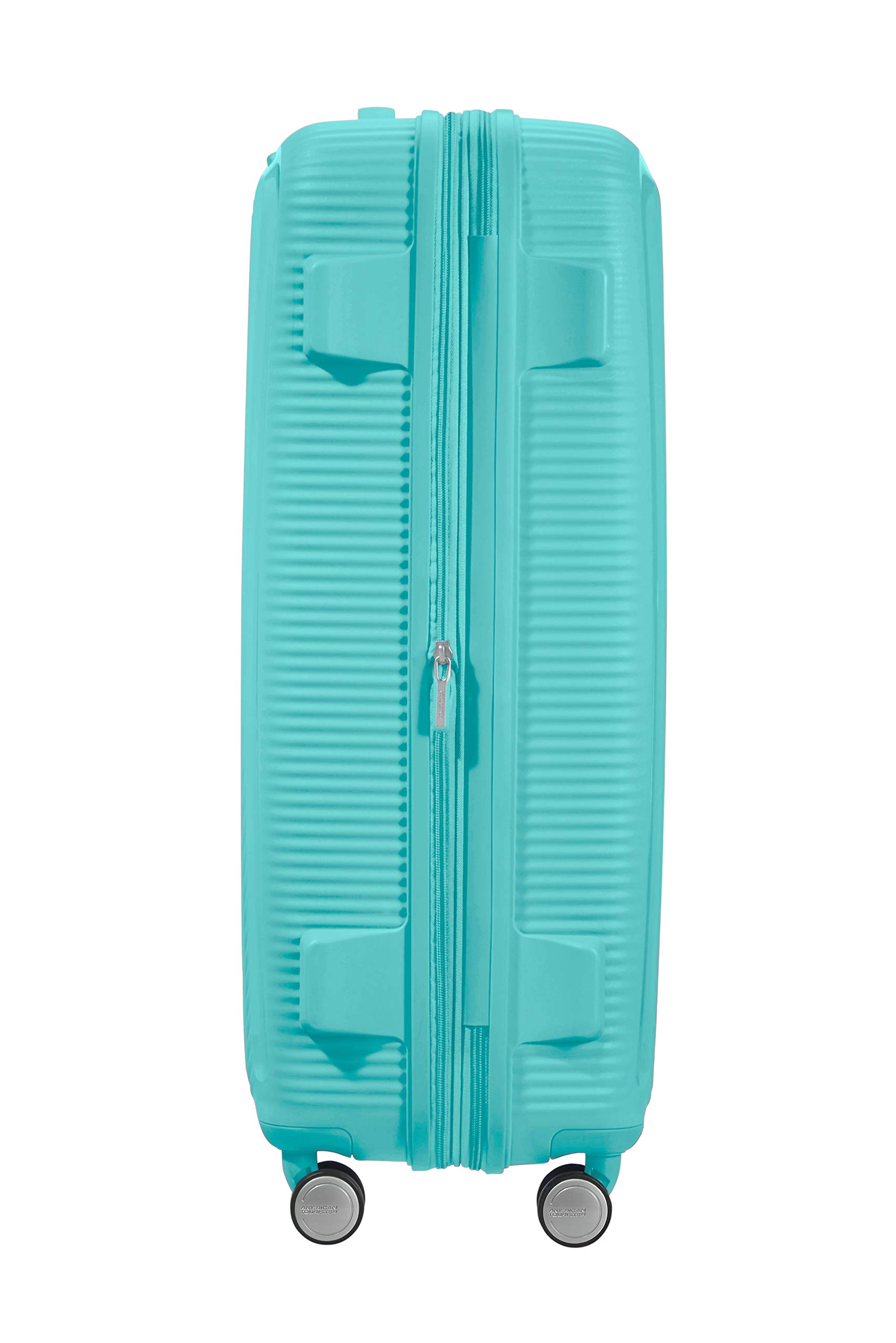 American Tourister Soundbox - Spinner L Vio espanso, 77 cm, 97/97/110 L, Blu (Poolside Blue)